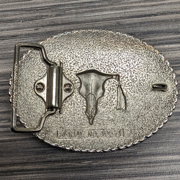 Western Texas Longhorn Steer Animal Horns Belt Buckle Buckle - Picture 3 of 6